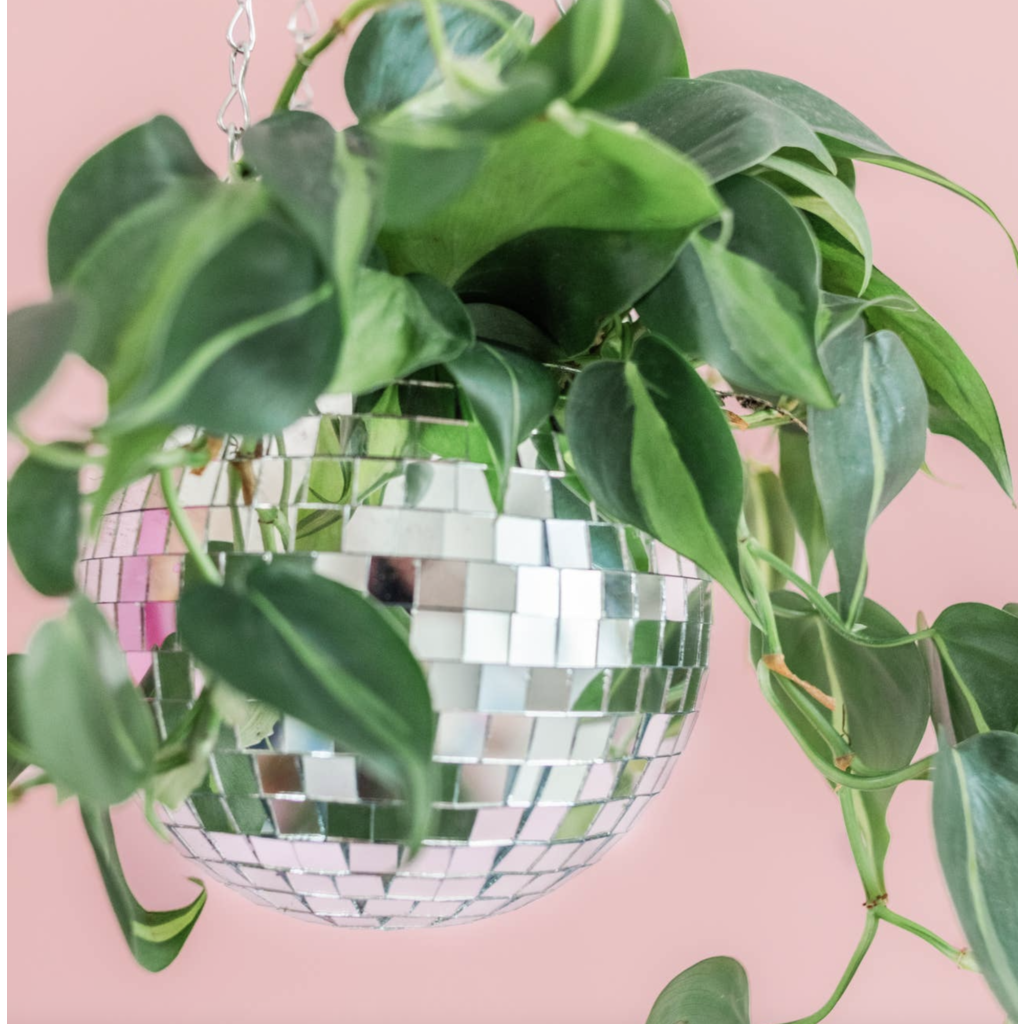 Disco Ball Hanging Planter