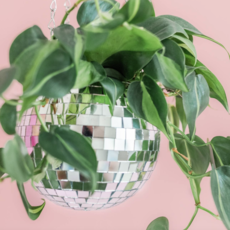 Disco Ball Hanging Planter