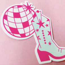 Disco Cowgirl Sticker