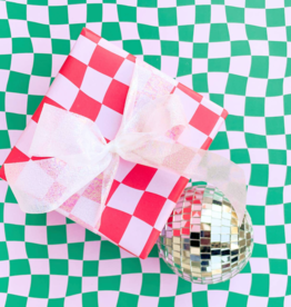 Pink and Red Checkered Wrap - set of 3
