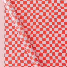 Pink and Red Checkered Wrap - set of 3