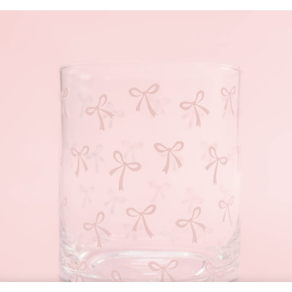 Pink Bows Cocktail Glass