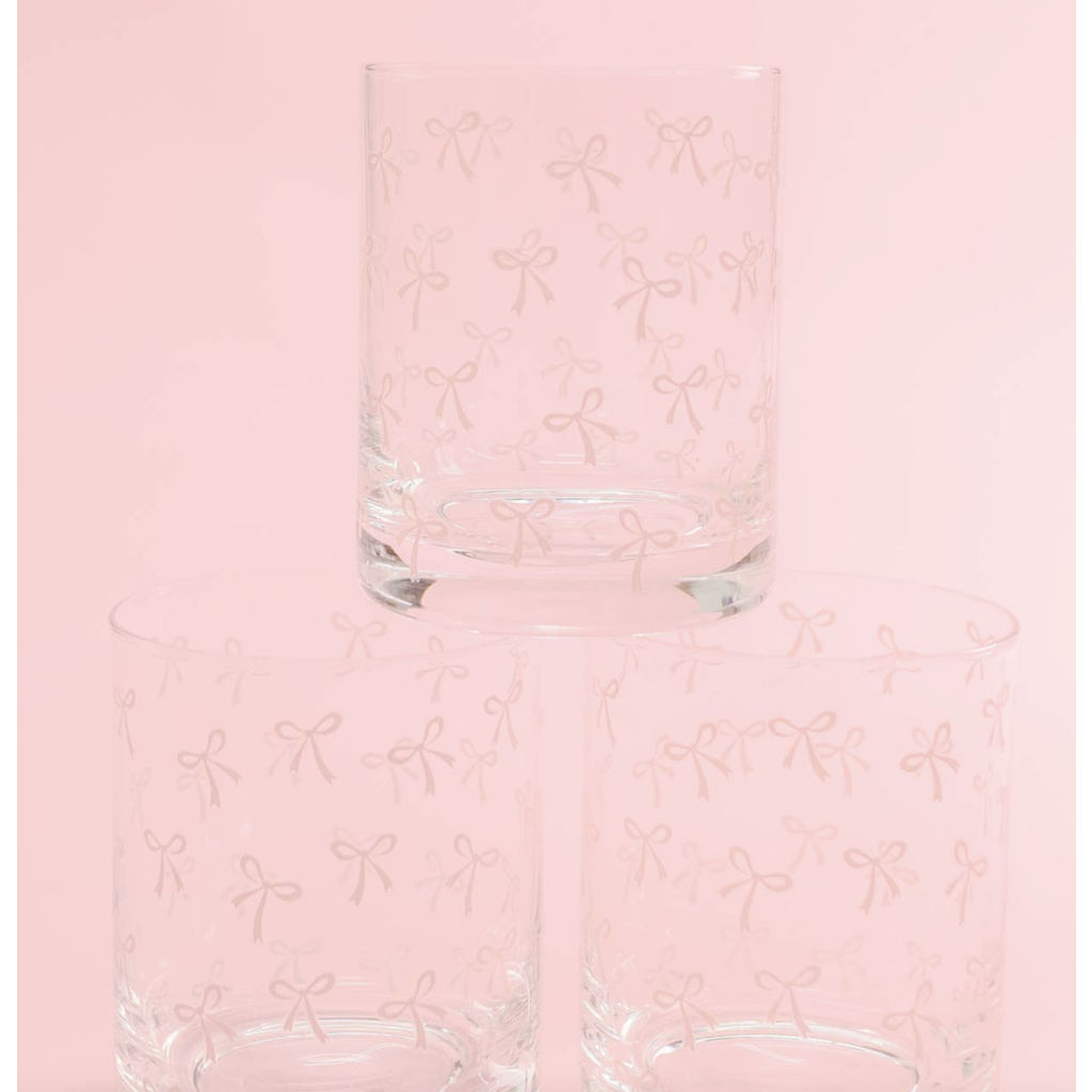 Pink Bows Cocktail Glass