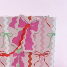 Ric Rac Bows Gift Bag with Tag