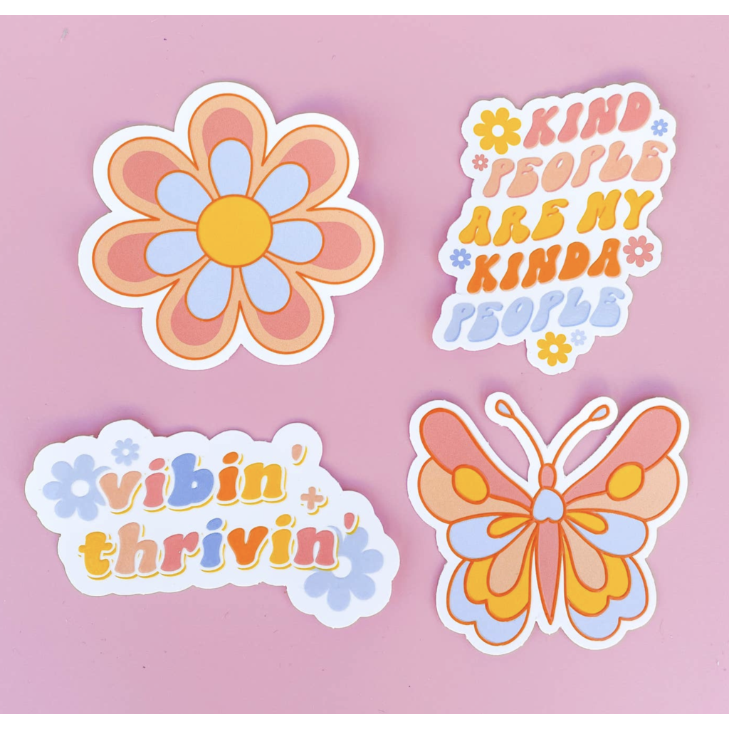 Vibin' Thrivin' Sticker Pack Of 4