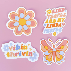 Vibin' Thrivin' Sticker Pack Of 4