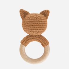 Teether Fox Cotton Rattle