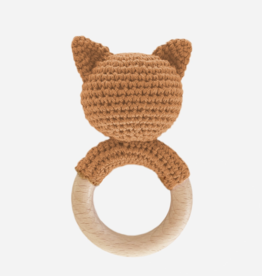 Teether Fox Cotton Rattle