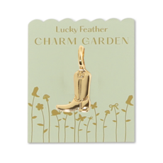 Charm Garden Gold Cowboy Boot Charm
