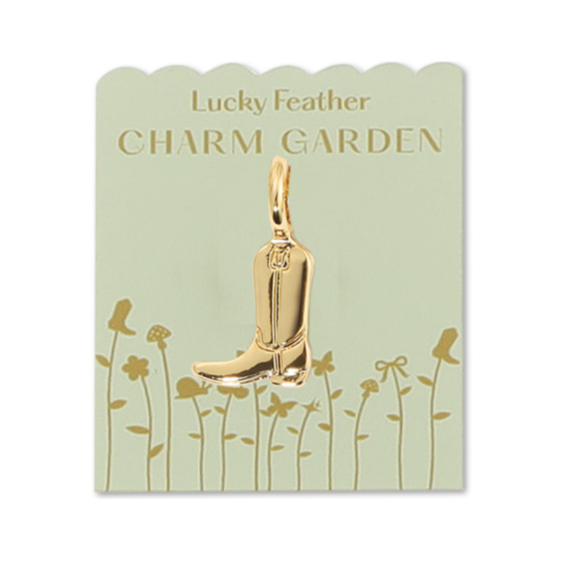 Charm Garden Gold Cowboy Boot Charm