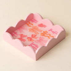 Blushing Bows Scallop Trinket Tray