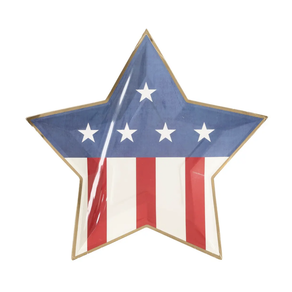 Denim & Stripes Star Shaped Plates