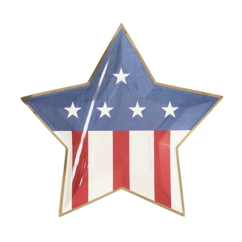 Demin & Stripes Star Shaped Plates