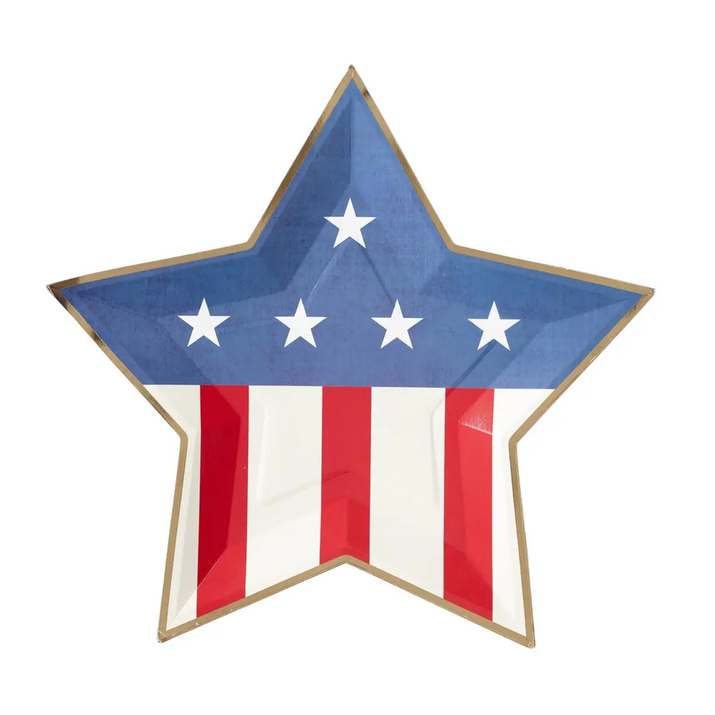 Denim & Stripes Star Shaped Plates