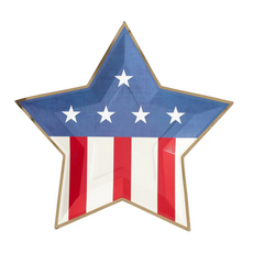 Denim & Stripes Star Shaped Plates