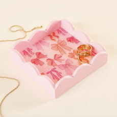 Blushing Bows Scallop Trinket Tray