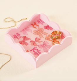 Blushing Bows Scallop Trinket Tray