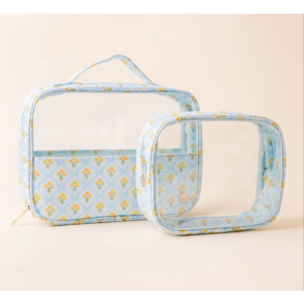 Marigold Lane Blue Clearly Chic Cosmetic Bag Set