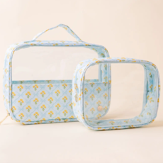 Marigold Lane Blue Clearly Chic Cosmetic Bag Set