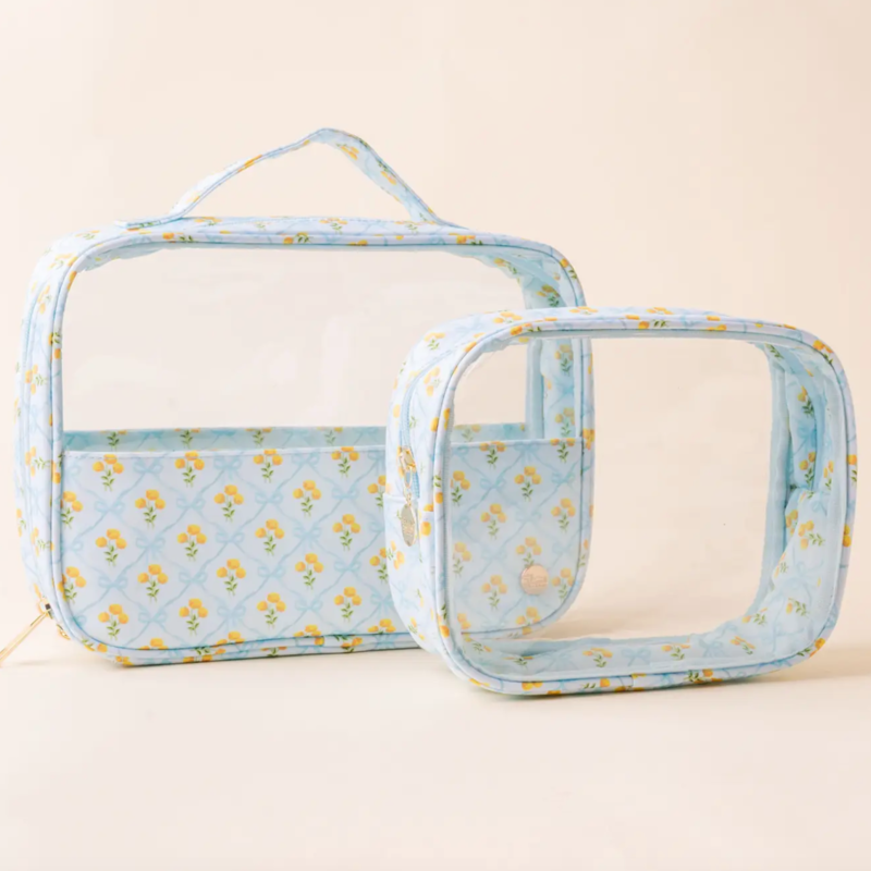 Marigold Lane Blue Clearly Chic Cosmetic Bag Set