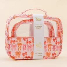 Blushing Bows Clearly Chic Cosmetic Bag Set