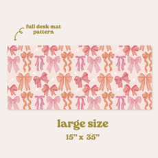 Blushing Bows Style Station Desk Mat