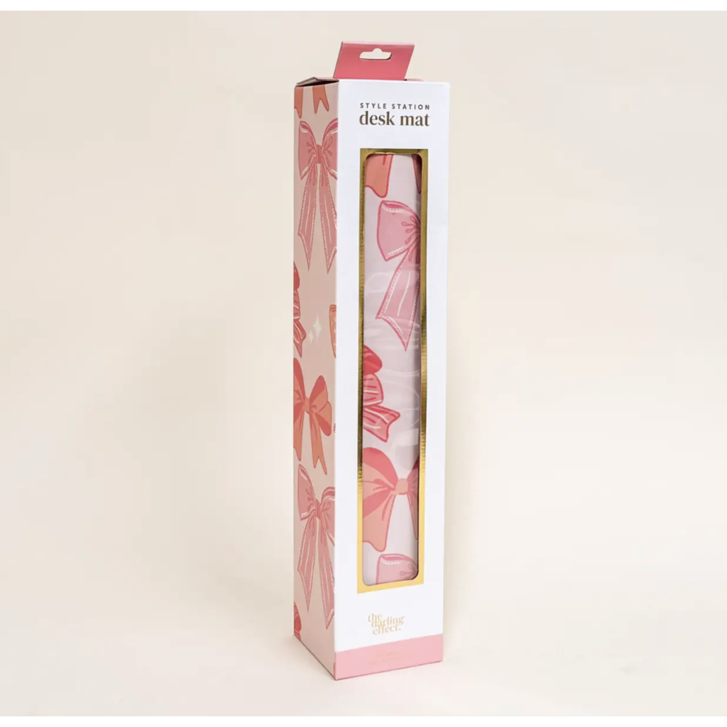Blushing Bows Style Station Desk Mat