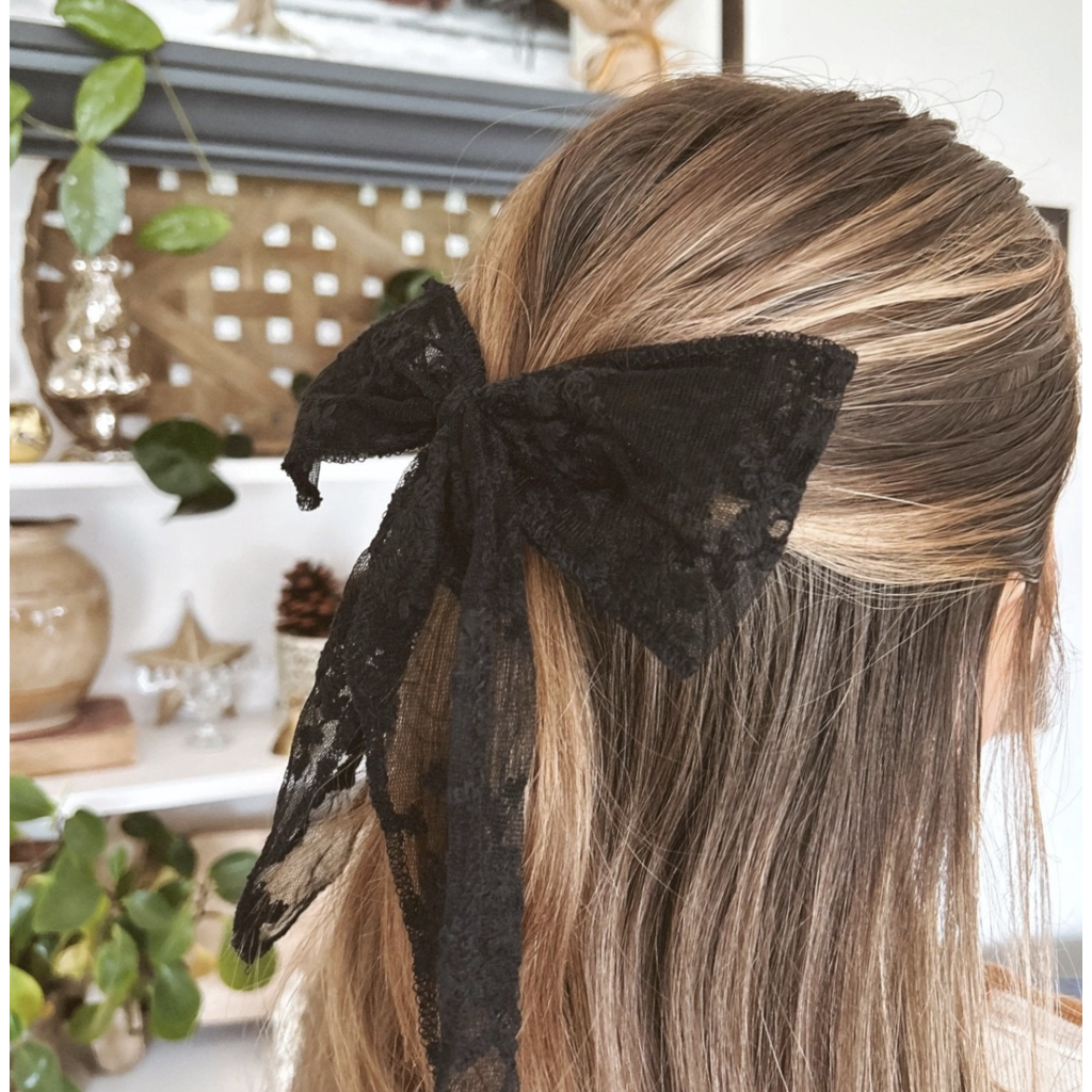 Black Bow Barrette