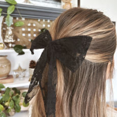 Black Bow Barrette