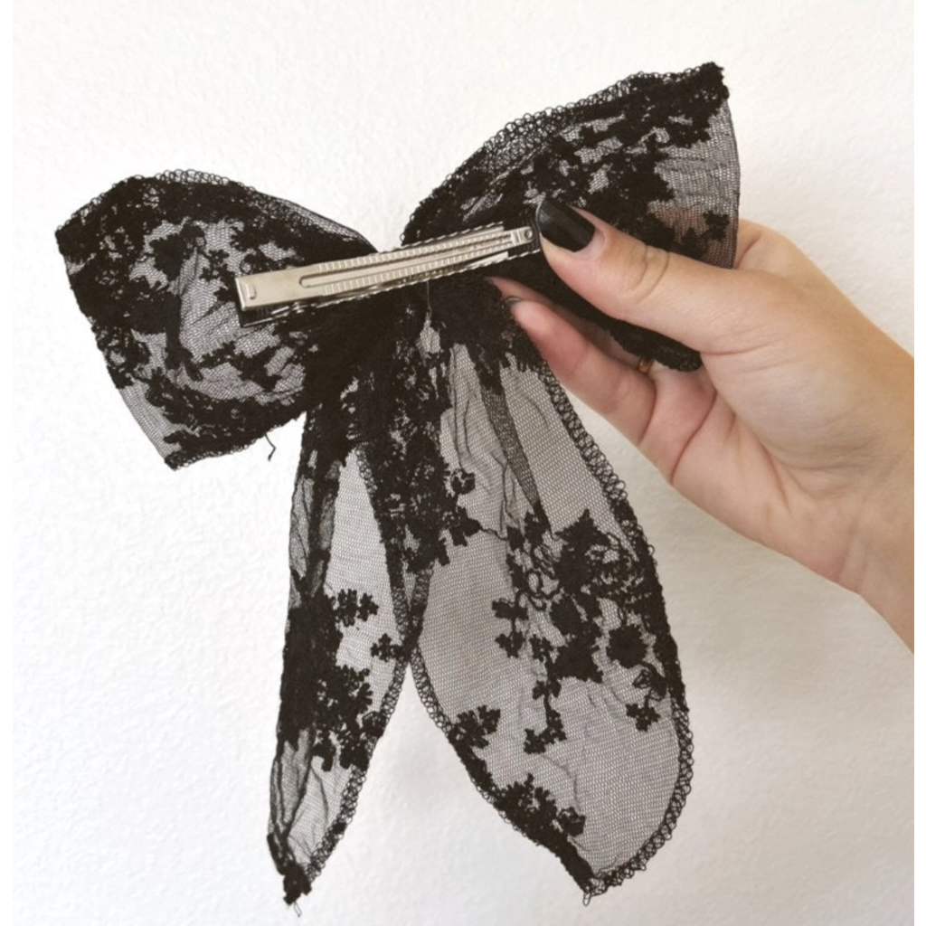 Black Bow Barrette