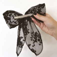 Black Bow Barrette