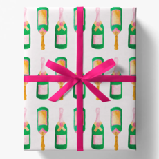 Champagne Bottle Gift Wrap Sheet