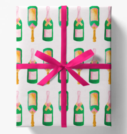 Champagne Bottle Gift Wrap Sheet