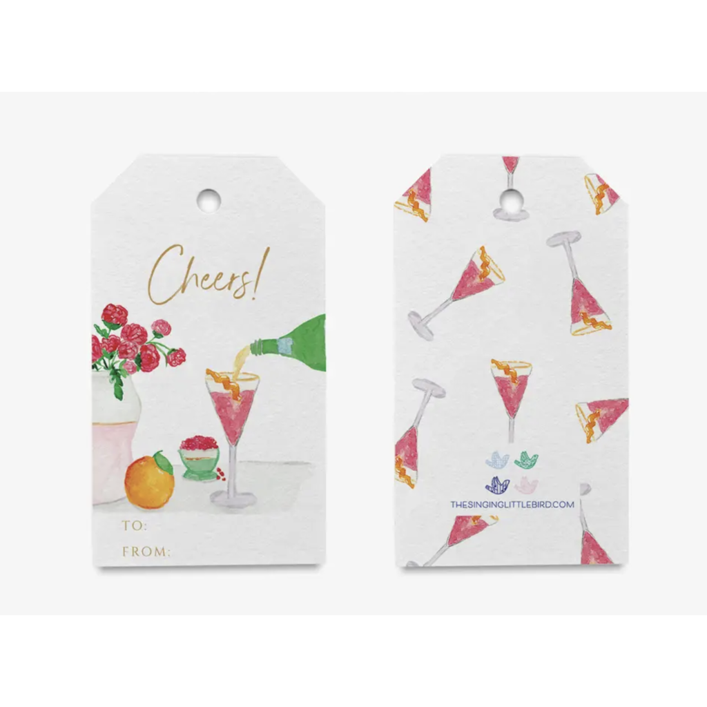 Cocktail Scene Cheers Gift Tags