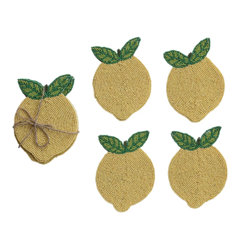 Lemon Coasters - Set of 4