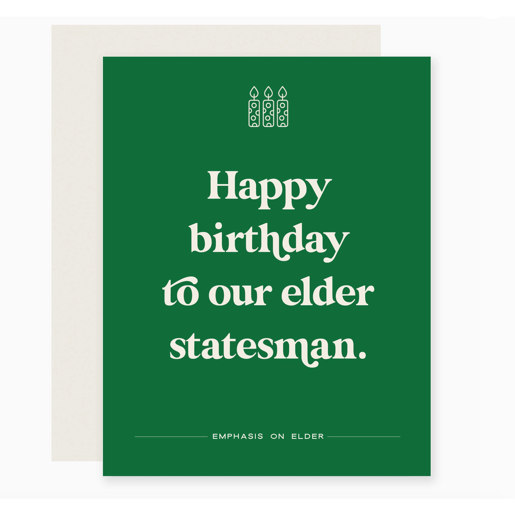 Elder Statesman Birthday Card