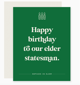 Elder Statesman Birthday Card