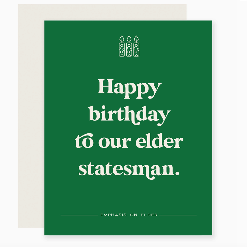 Elder Statesman Birthday Card