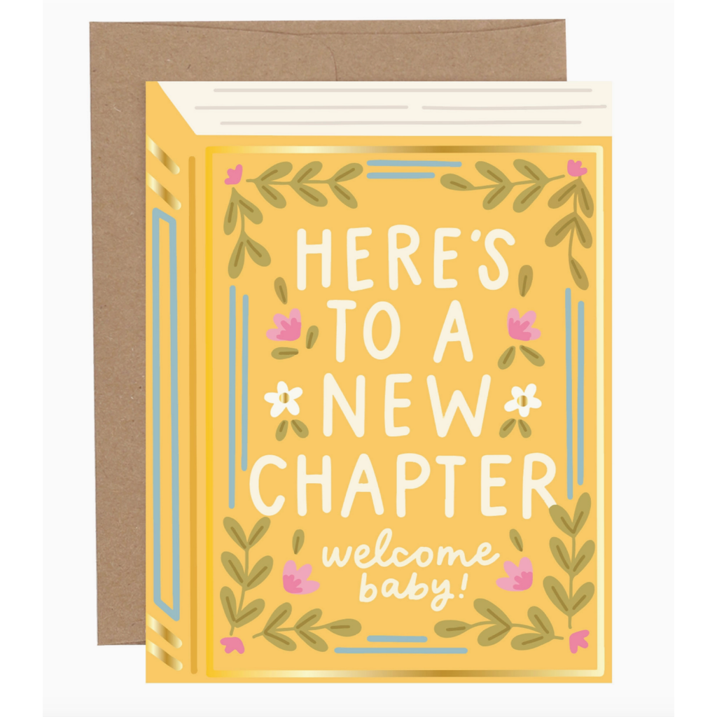 Here's To A New Chapter Baby Card