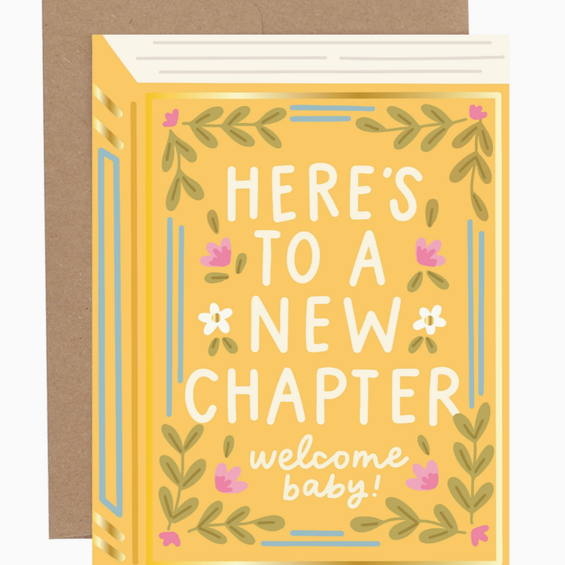 Here's To A New Chapter Baby Card
