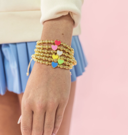 Golden Heart Beaded Bracelet