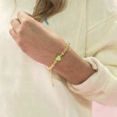 Golden Heart Beaded Bracelet Golden Heart Beaded Bracelet