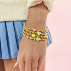Golden Heart Beaded Bracelet Golden Heart Beaded Bracelet