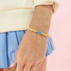 Golden Heart Beaded Bracelet Golden Heart Beaded Bracelet