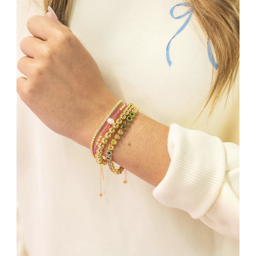 Color Pop Rainbow Hearts Bracelet