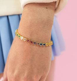 Color Pop Rainbow Hearts Bracelet