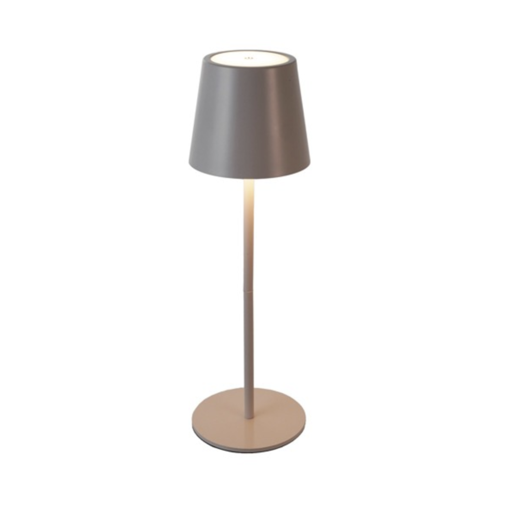 White Metal LED Rechargeable Table Lamp