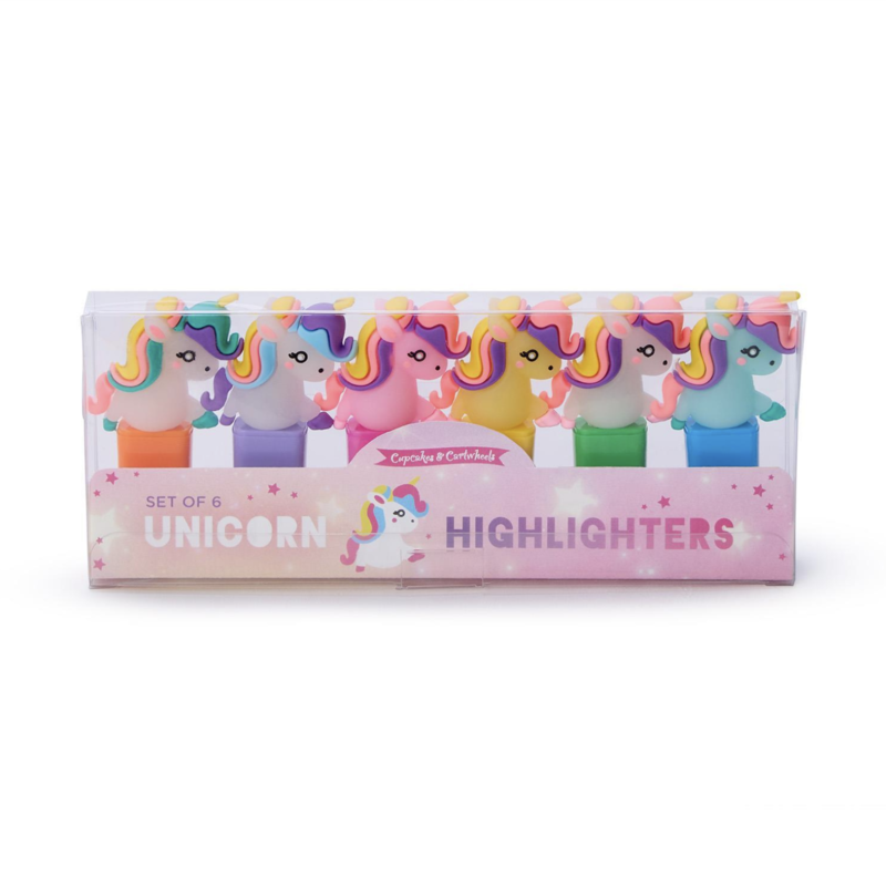 Set of 6 Unicorn Highlighters