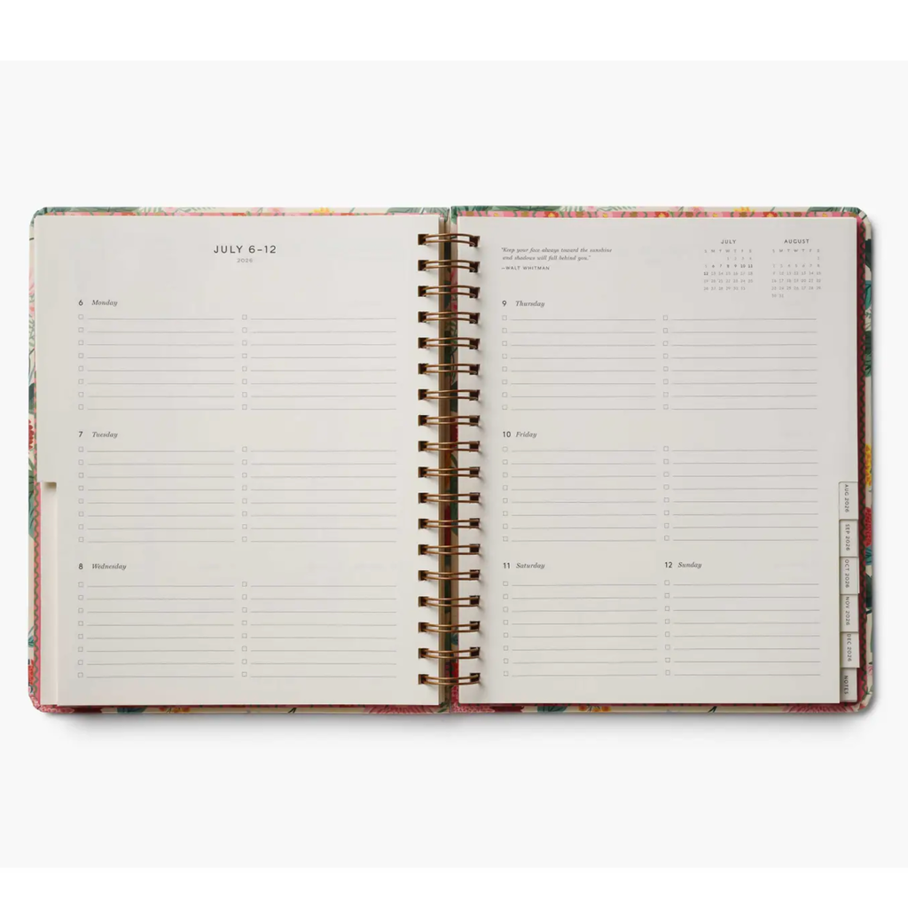 2026 Dahlia 17-Month Academic Spiral Planner