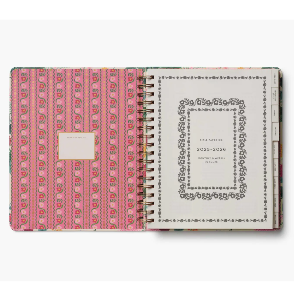 2026 Dahlia 17-Month Academic Spiral Planner